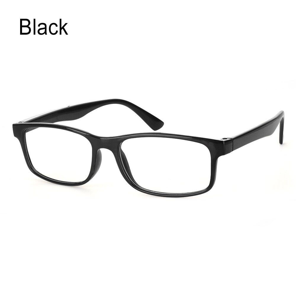 1pc anti-blå lys briller stråling blokerende briller computer beskyttelsesbriller anti-uv  uv400 flade spejl briller til mænd kvinder: Sort