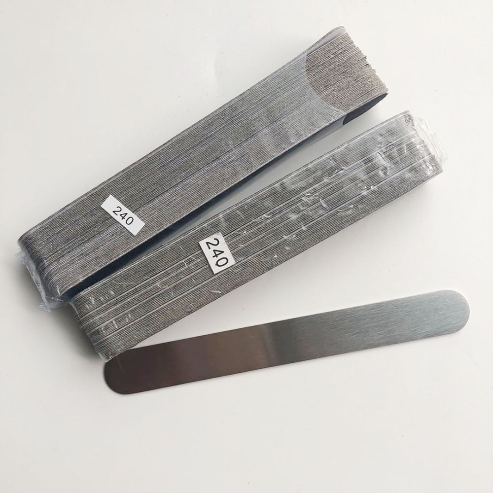 1 Pc Metalen Basis Met 2Sets (100 Pcs) zwart Removalble Pads Duurzaam Nagelvijl Vervanging Schuurpapier Kleine Size Pads