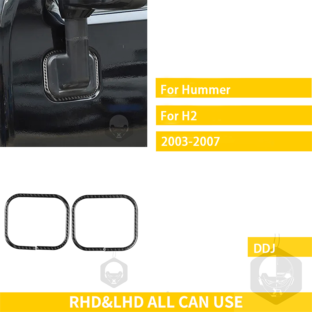 Til hummer  h2 2003 2004 2005 2006 2007 tilbehør karbonfiber bil utvendig bakspeilramme klistremerke rød svart: Brun