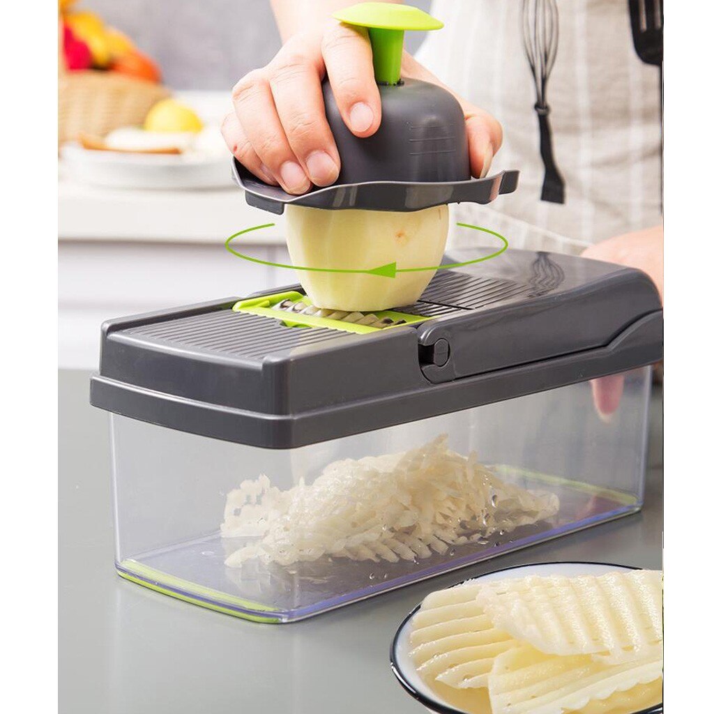 Fullstar Vegetable Chopper Food Chopper Dicer with 7 Blades Multifunctional vegetable chopper Kitchen Potato shredder 813