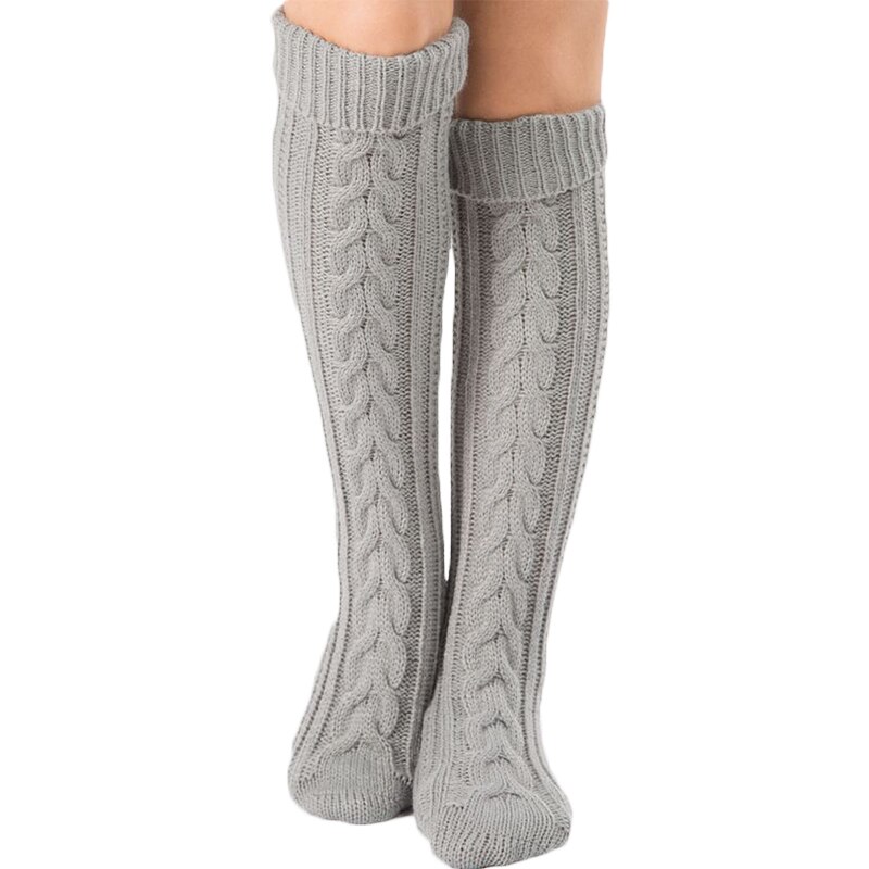Style Warm Wool Leg Cover Trample Socks Christmas Boots Cover Over Knee Long Socks Warm Aand Thick Knitting Leg Warmers