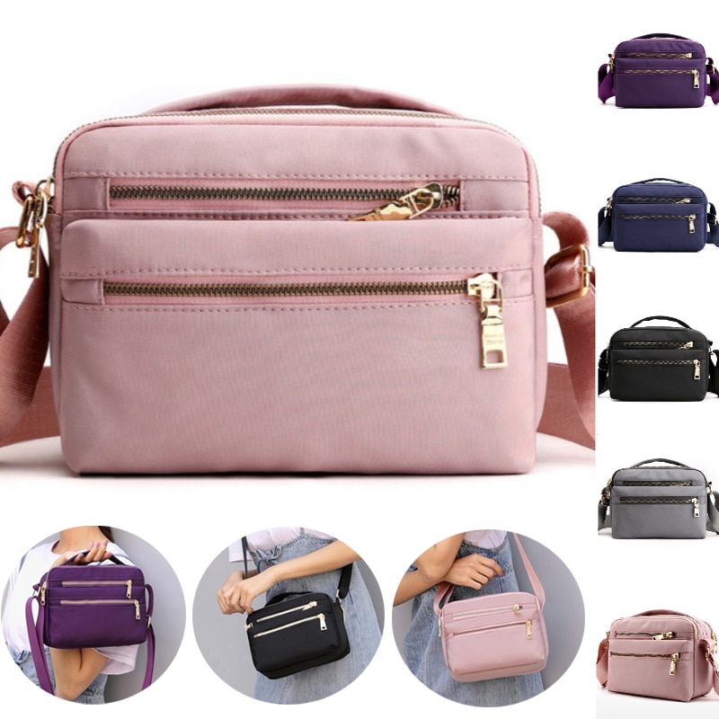 Kobiety nylonowa torba na ramię wodoodporna wielo-kieszeniowa torba na zamek luksusowe torebki damskie torby Crossbody dla projektanta Bolsa Feminina worek