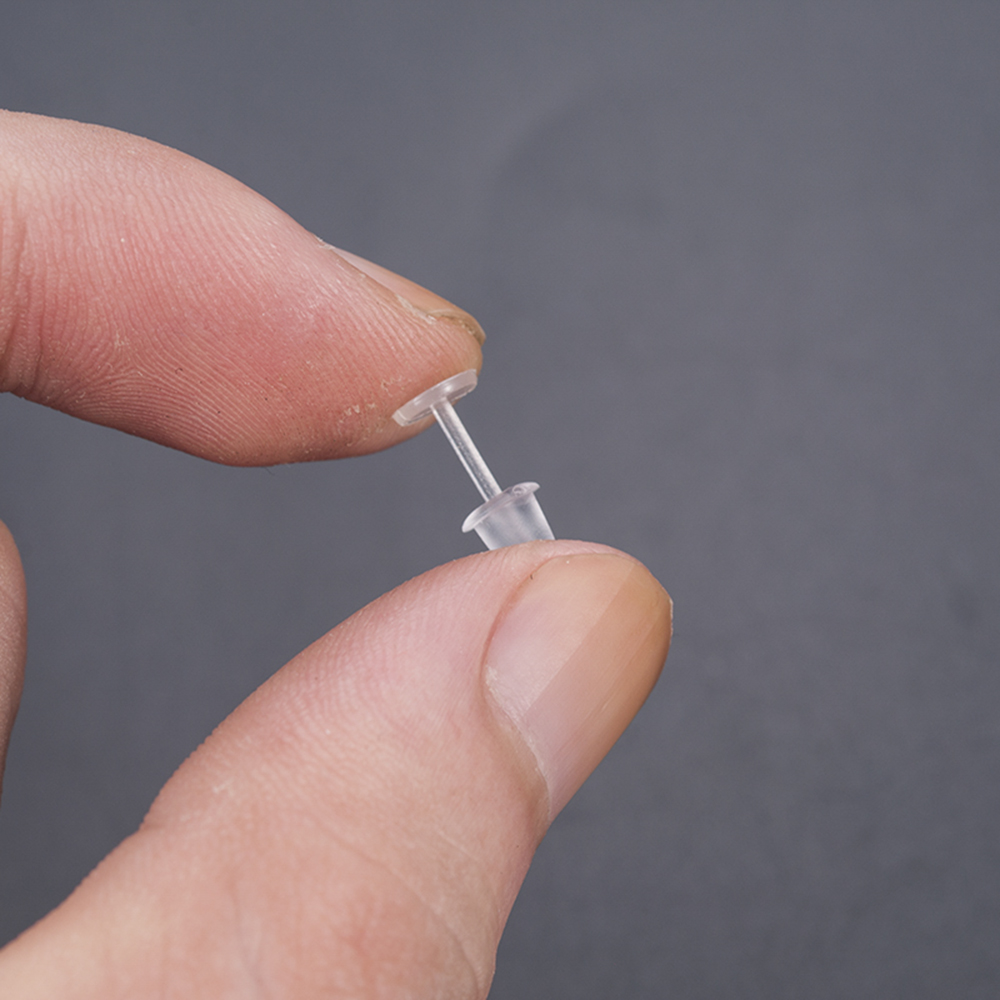 50/200 Pcs 3Mm Onzichtbare Plastic Zachte Siliconen Rubber Earring Base Pins Stud Oorbel Piercing Retainer Voor Diy Earring Bevindingen