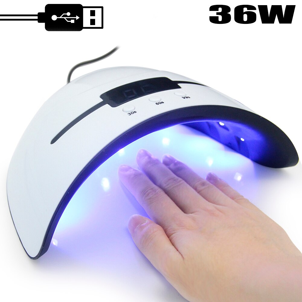 LKE-lámpara UV de 36W para uñas, lámpara led para uñas con pantalla Digital portátil, secador de uñas, 3 modos de sincronización, herramientas de arte de uñas: Sun  X10 SUB