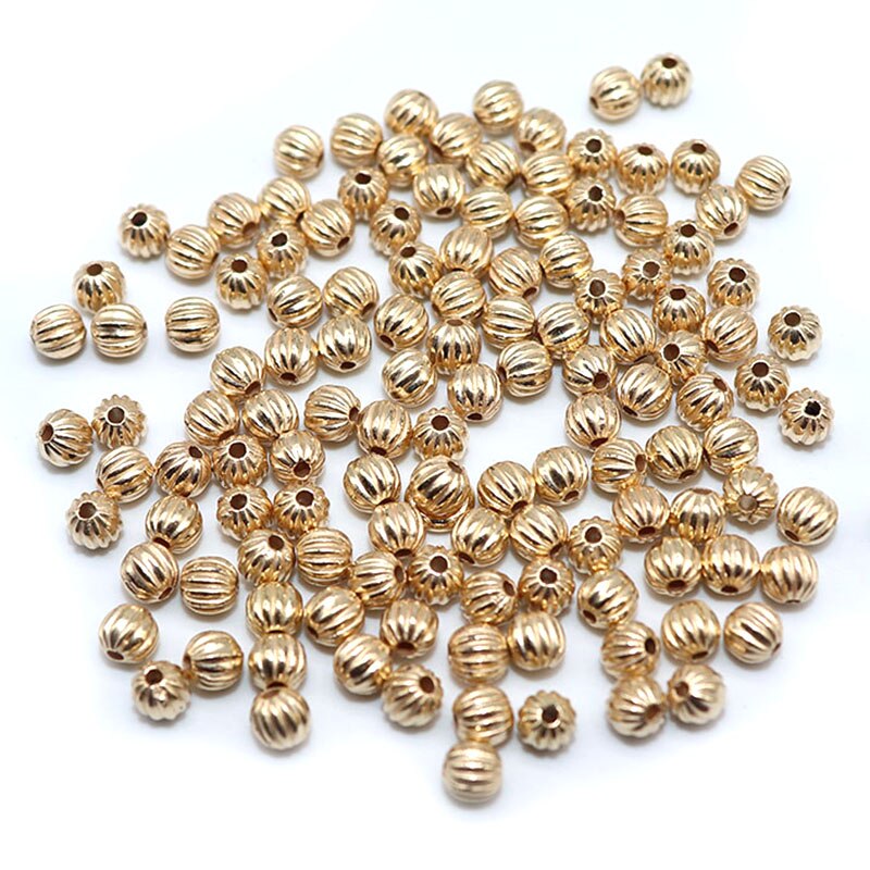 500/1000pcs Round Shape CCB Beads for Jewelry Making Handmade CCB Spacer Beads Small Loose Beads DIY No Fade: KC gold / 500pcs