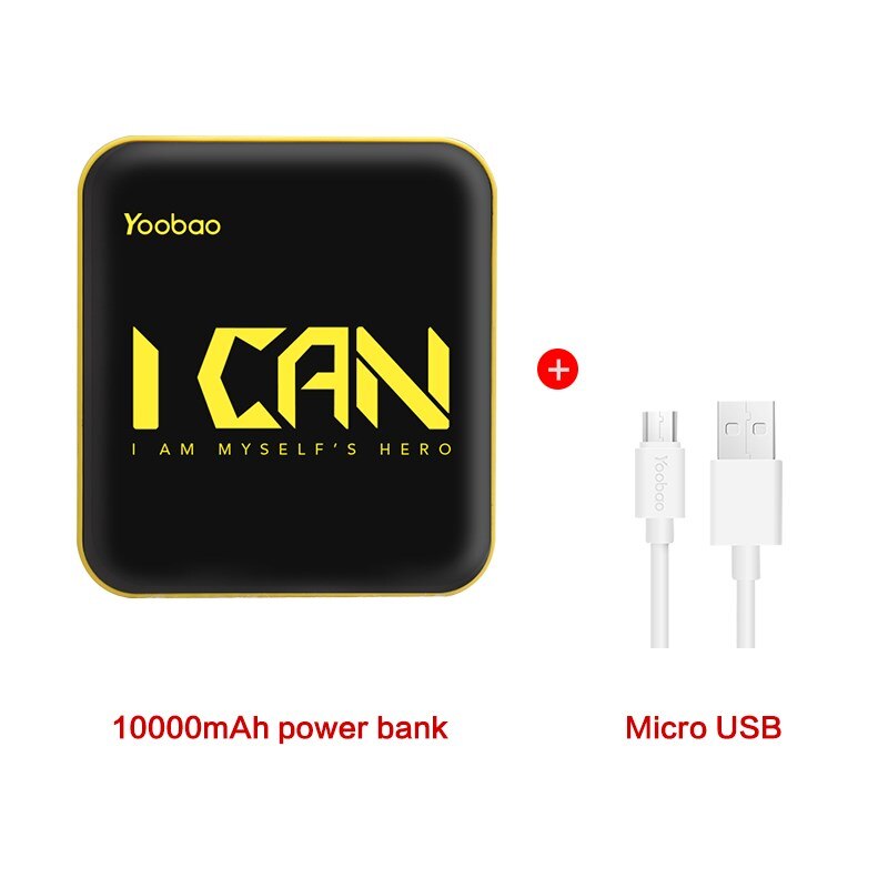 Yoobao Leuke PowerBank 10000 mAh Voor Xiao mi rode Mi mi power bank draagbare Oplader 10000 Mah Poverbank voor iphone 7 6 Plus 5 4 Telefoon: I CAN