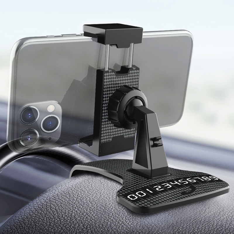 HUD Dashboard Car Phone Holder 360° Adjustable GPS Clip Mount Stand Display Bracket Support for Tesla Model 3 Y S X Accessories