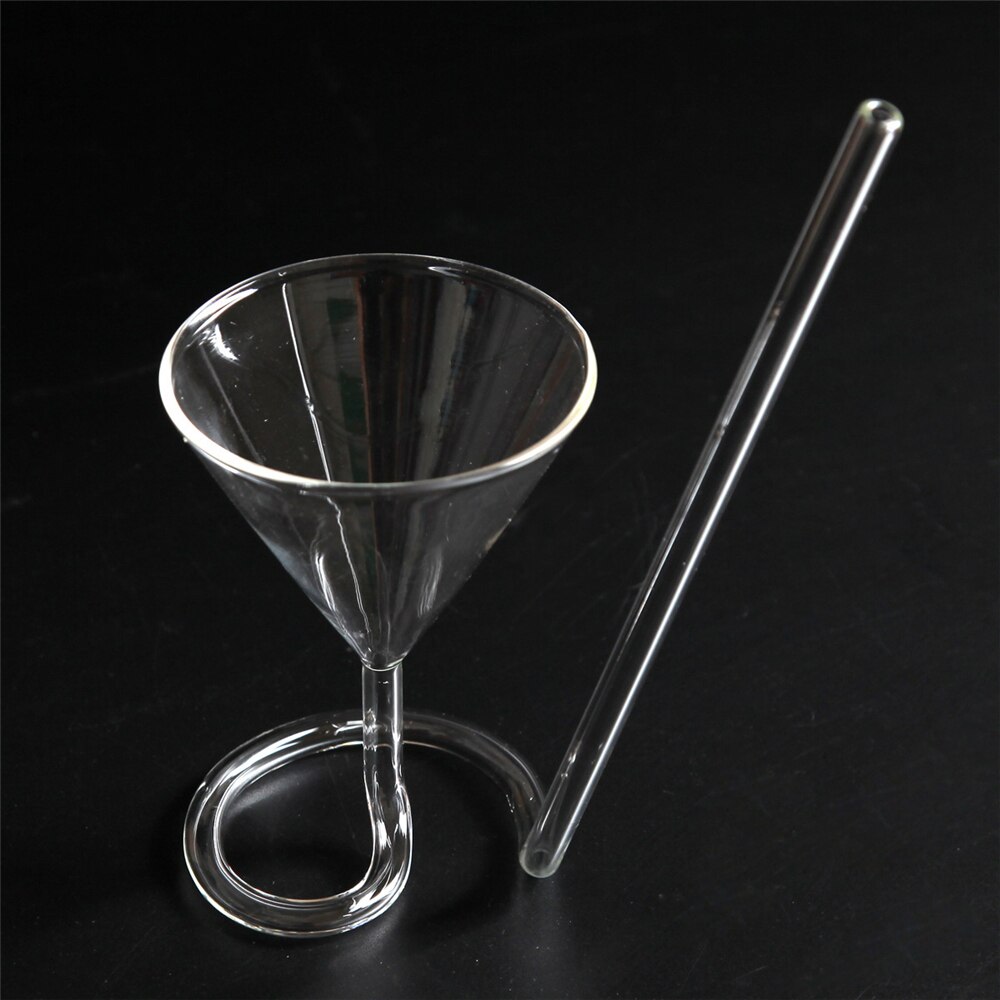 Screw Spiral Straw Molecular Cocktail Glass Bar Party Wine Glass Martini Champagne Glass Wine Glass Charm for Home Bar