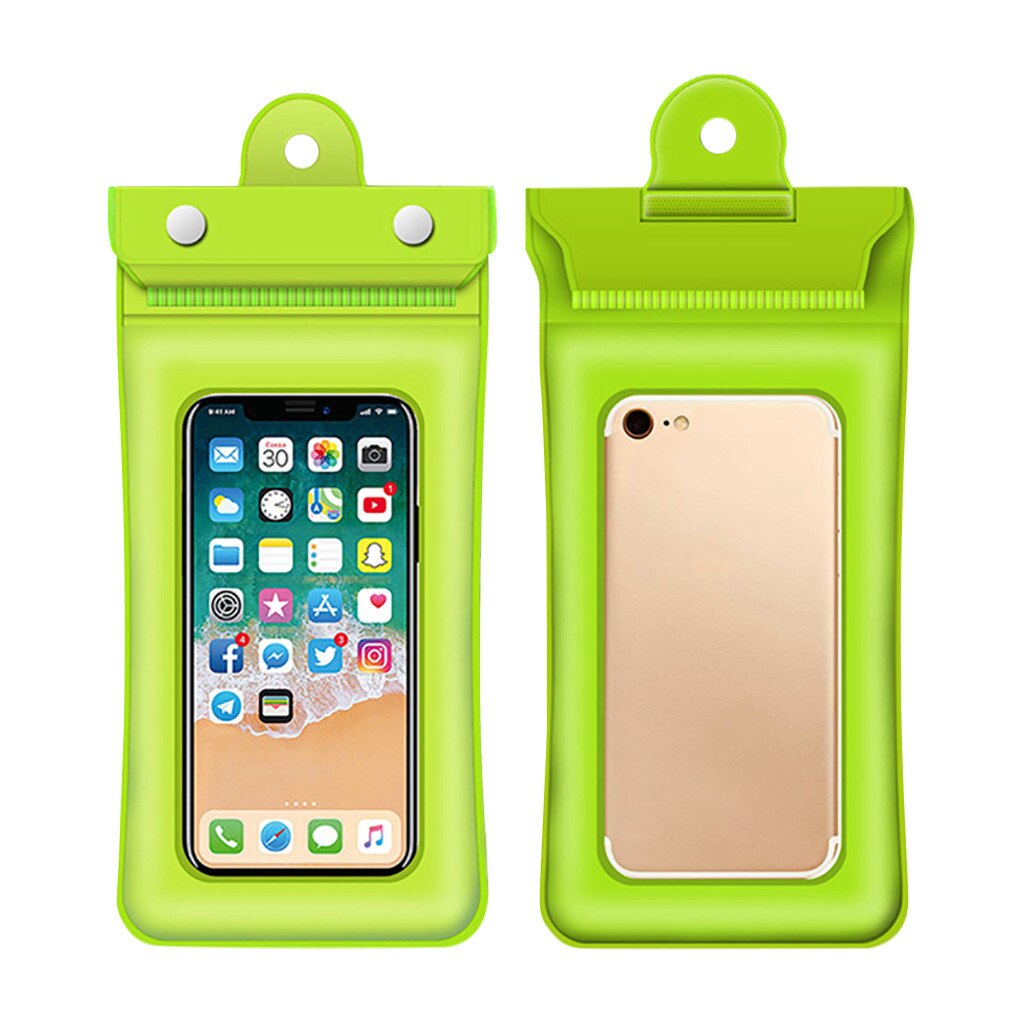 Waterdichte Tas Touchscreen Mobiele Telefoon Opbergtas Drie-Layer Verzegelde Opblaasbare Mobiele Telefoon Waterdichte Tas # YL5: Green