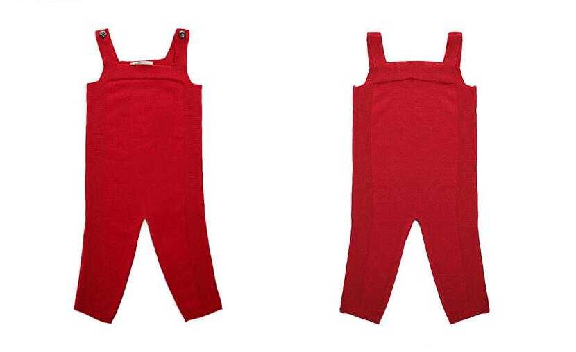 Lente Baby Jean Overalls Jongens Meisjes Katoen Harem Gebreide Broek Baby Kids Peuters PP Broek Baby Harembroek: Rood / 4T