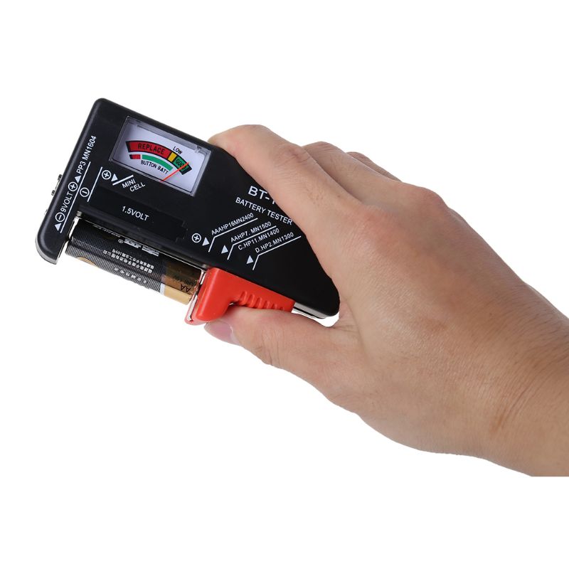 Universal Battery Tester AA AAA C D 9V Button Cell Checker Volt Tester Checker