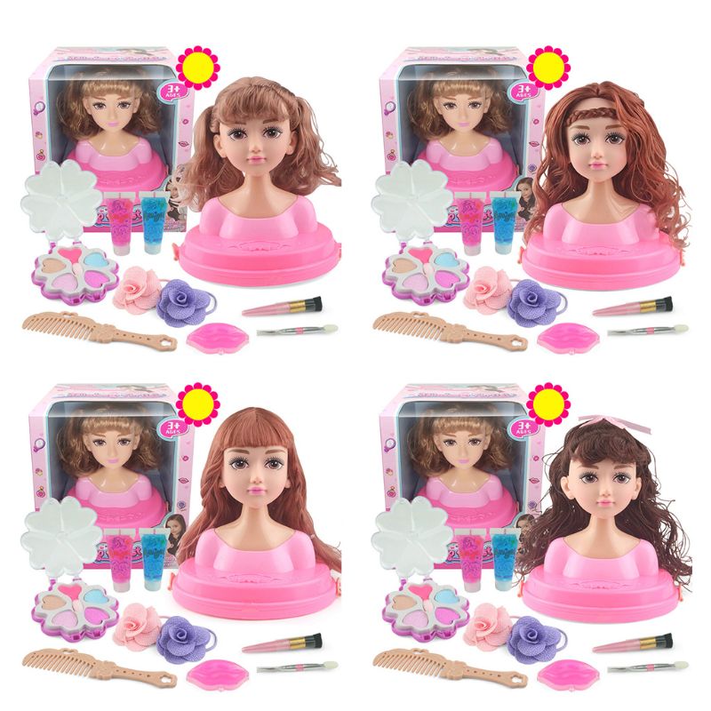 Lovely Children Pretend Play Kid Make Up Toys Set Hairdressing Simulation Cosmetic