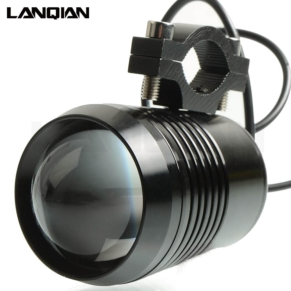 Universal 2PCS 30W Motorcycle LED Headlight 1200LM chip U2 Motorbike Driving Spotlight Street Moto Fog Spot Head Light Lamp