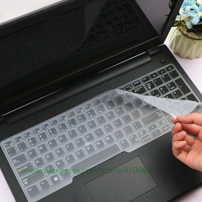 15.6 inc Silicone Laptop Keyboard Cover Protector Skin For Dell Latitude 5500 5501 5540 Precision 3540 3541: Transparent