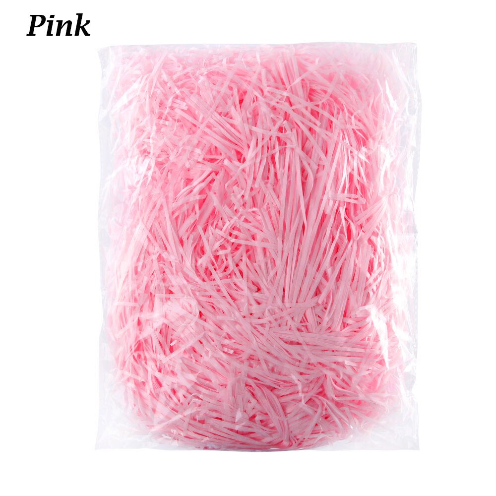 Confettis en papier raphia de 100g, pour boîte, remplissage de fête, accessoires d'emballage, fournitures artisanales de bricolage: pink