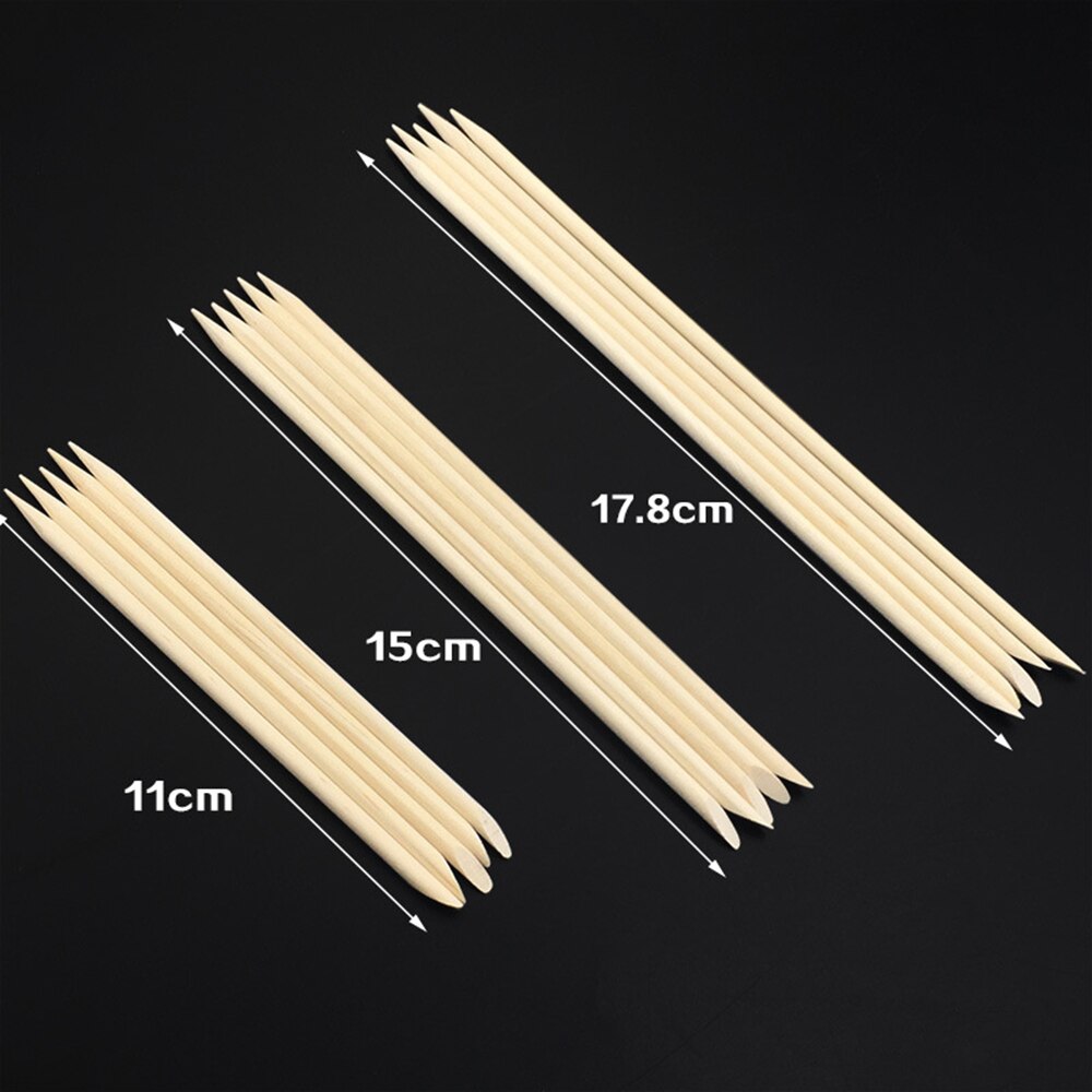 Orange Holz Sticks für Nagelhautschieber Entfernen Werkzeug gabeln für nägel Maniküre Werkzeuge 10/30/50/ 100Pcs/Set 4 verschiedene größen