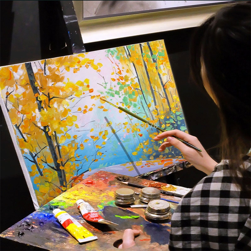 5pcs Cotton Wood Frame For Canvas Oil Painting Artist Canvas Framed For Primed Oil Acrylic Paint