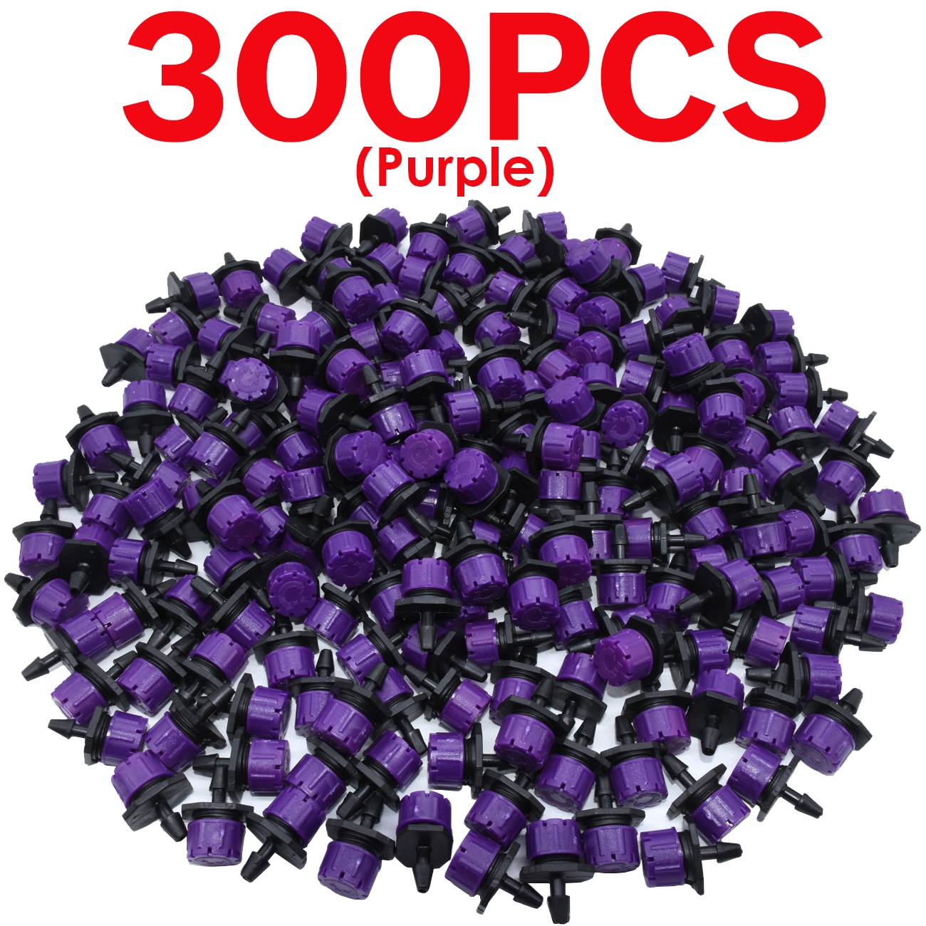 Greenhouse 30-800PCS 4-Type Garden 1/4'' Adjustable Micro Nozzle Drip Irrigation System 4/7MM Watering Sprinkler Emitter Dripper: black