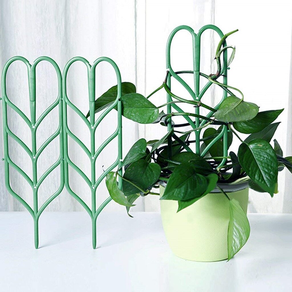 3pcs Durable Houseplant Trellis Green Garden Trellis for Climbing Plants