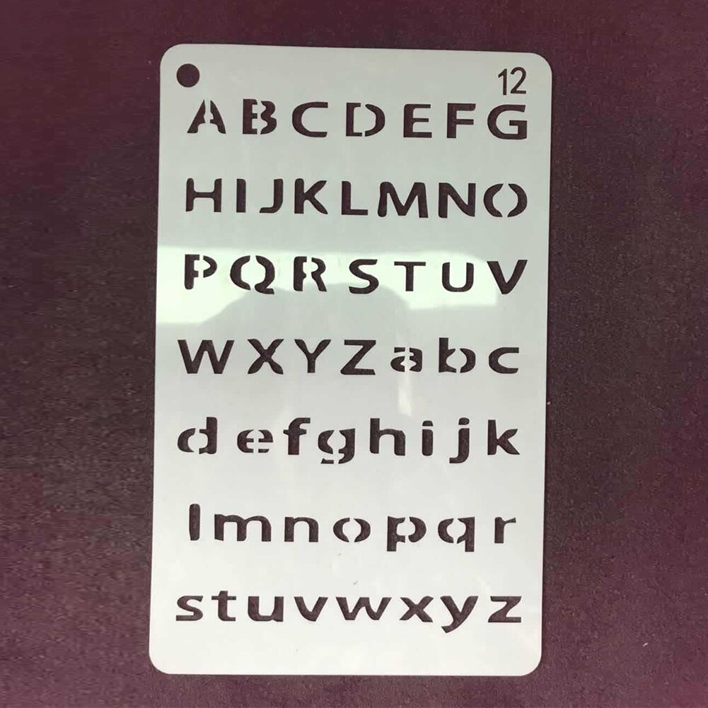 12pcs Handwriting Practice Letter Stamping Template Album Scrapbooking Multi-use Embossing Greeting Card Layering Stencil Set