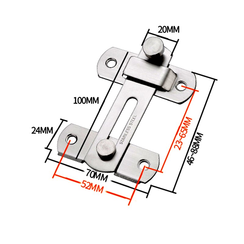 Stainless steel lock right angle flat angle bend lock easy assembly bolt stainless steel door buckle cabinet door lock