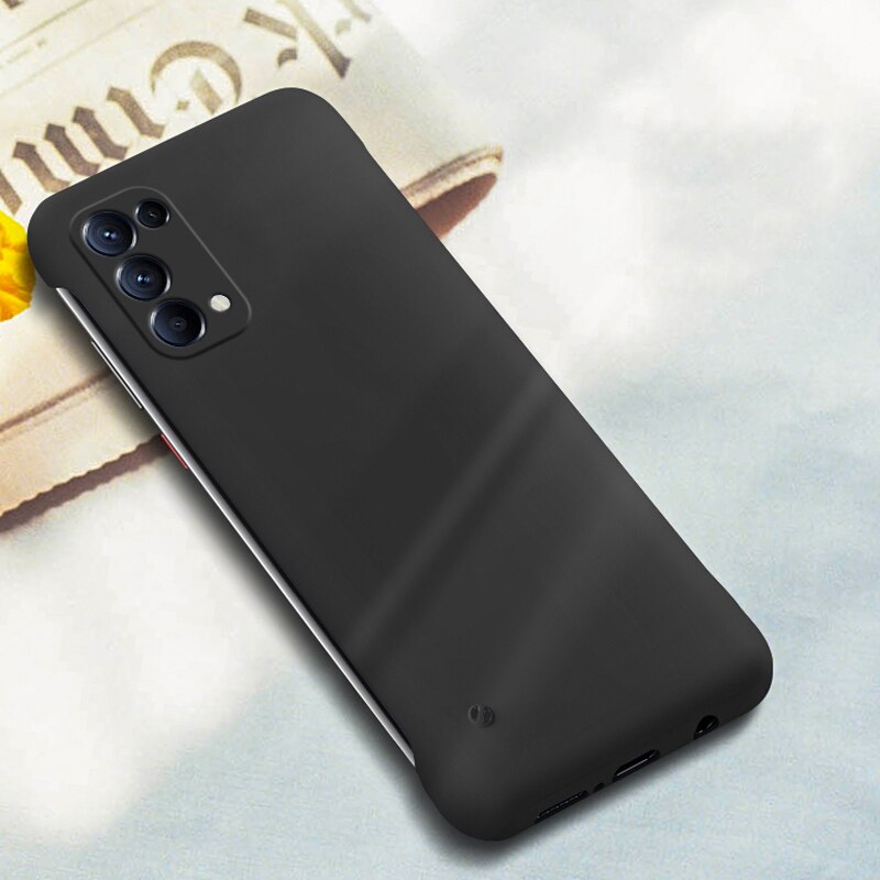 Coque Ultra fine Matte sans cadre pour OPPO Reno 5, antichoc: Black
