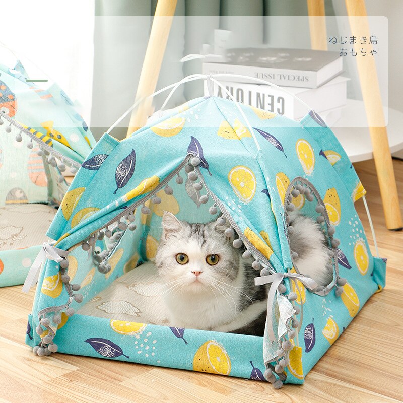 cat tent bed Pet products the general teepee closed cozy hammock with floors cat house pet small dog house accessories products