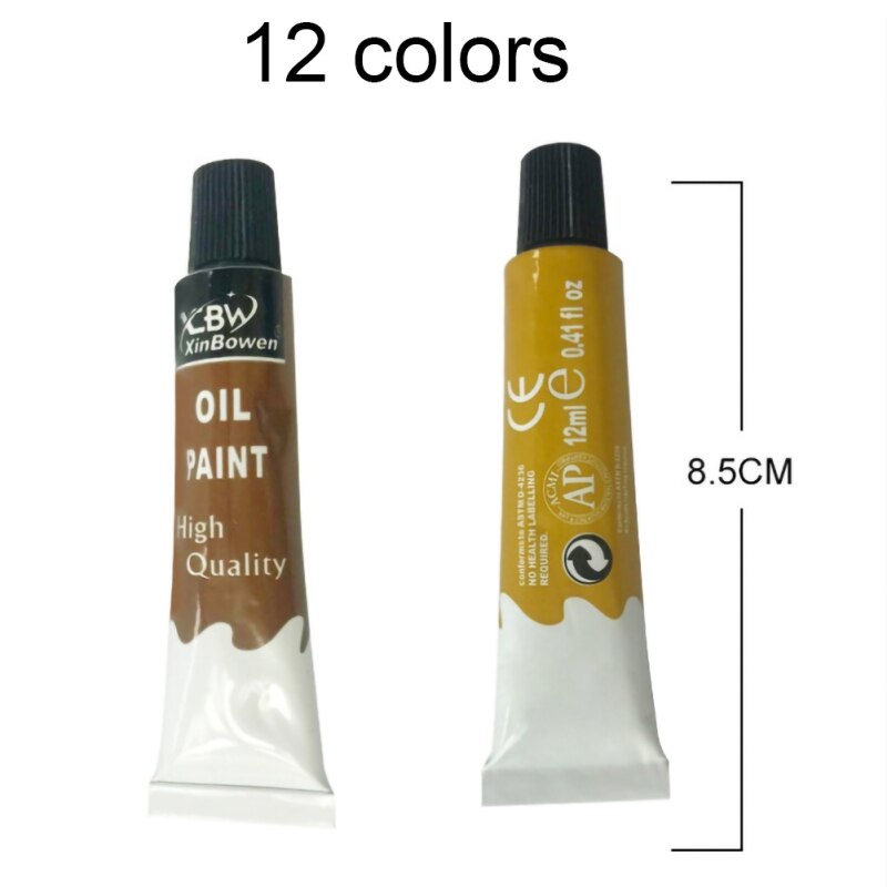 12 farger tube oljemaling kunst for kunstnere lerret pigment kunst rekvisita tegning vegg stoff maling verktøy-grønn