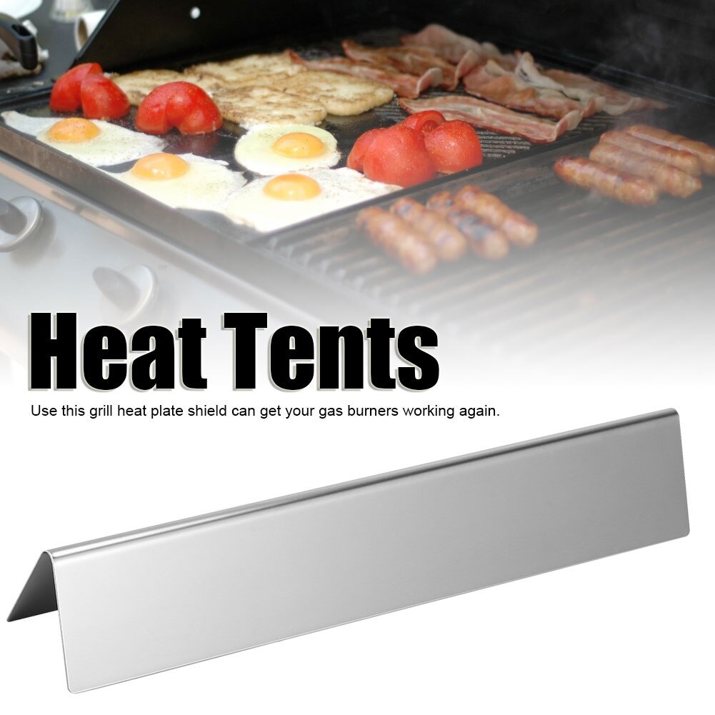3Pcs Rvs Gas Grill Hitteschild Plaat Branders Cover Vervangende Onderdelen Fit Voor Weber Serie Grill Bbq Onderdelen