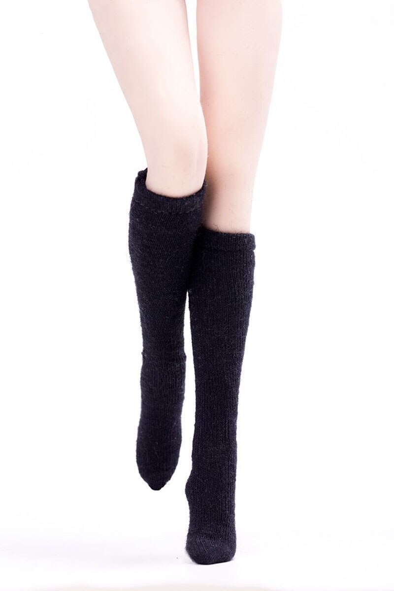 MM08 1/6 Skala Gamaschen Strümpfe Baumwolle Socken Kleidung Zubehör Für 12-zoll Weibliche Aktion Figur Körper: Mitte Schwarz