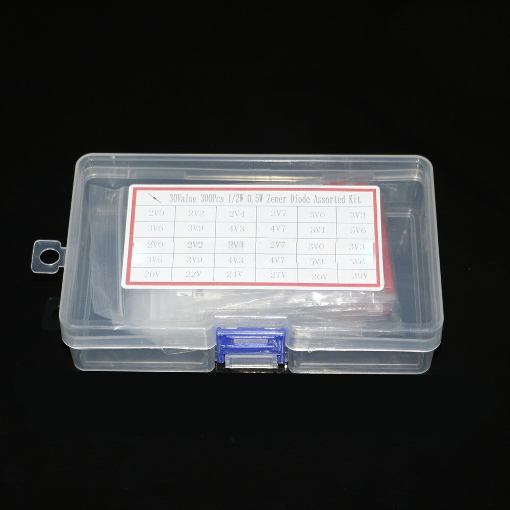 300pcs/lot 30 kinds 1/2W 0.5W (2V-39V) Zener diode kit combination set Fast Switching Schottky Electronic Components