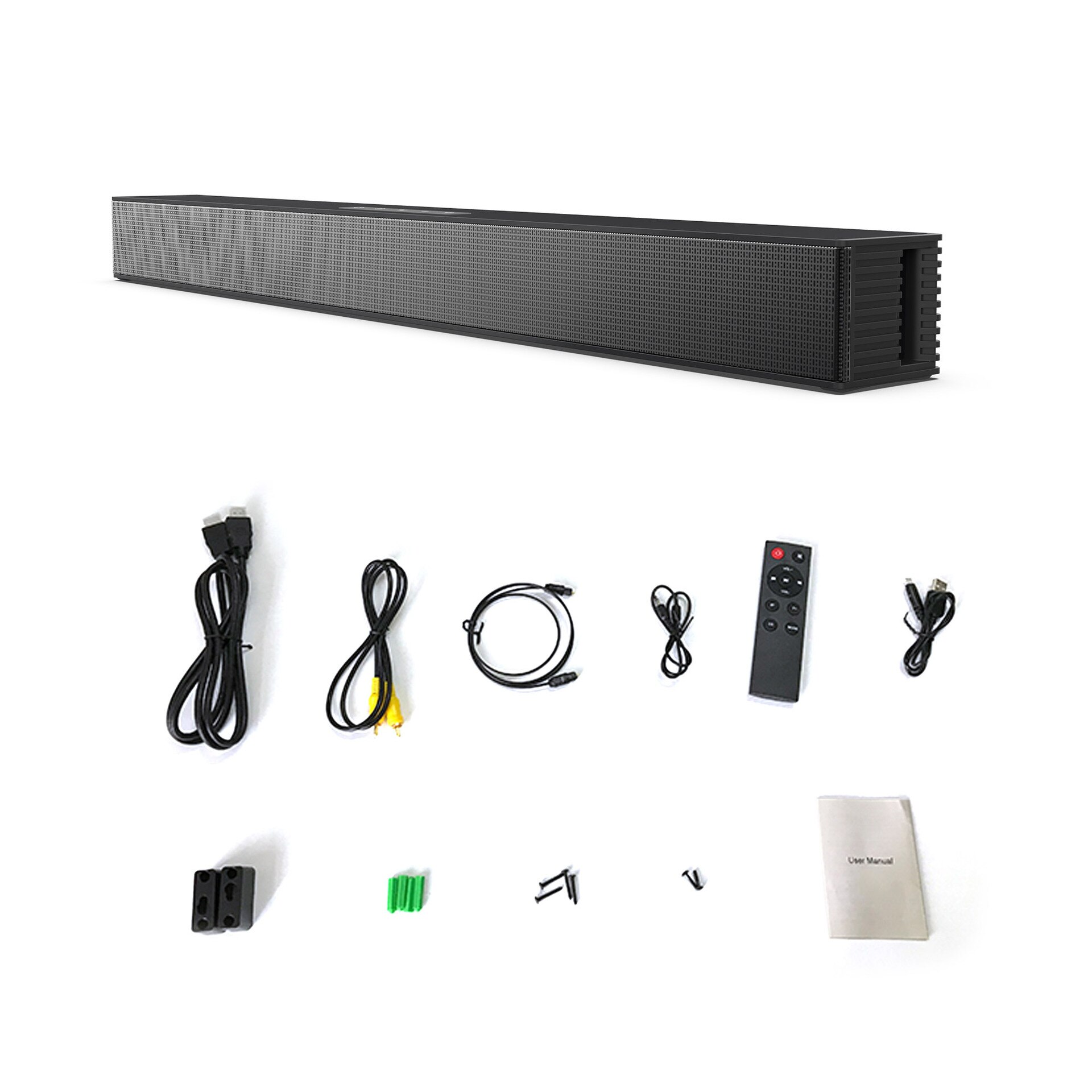 Draadloze Tv Bluetooth Speaker Home Theater Bar Muur Gemonteerde Luidspreker Subwoofer Super Bass Speaker Ondersteuning Tf Card Computer: Default Title