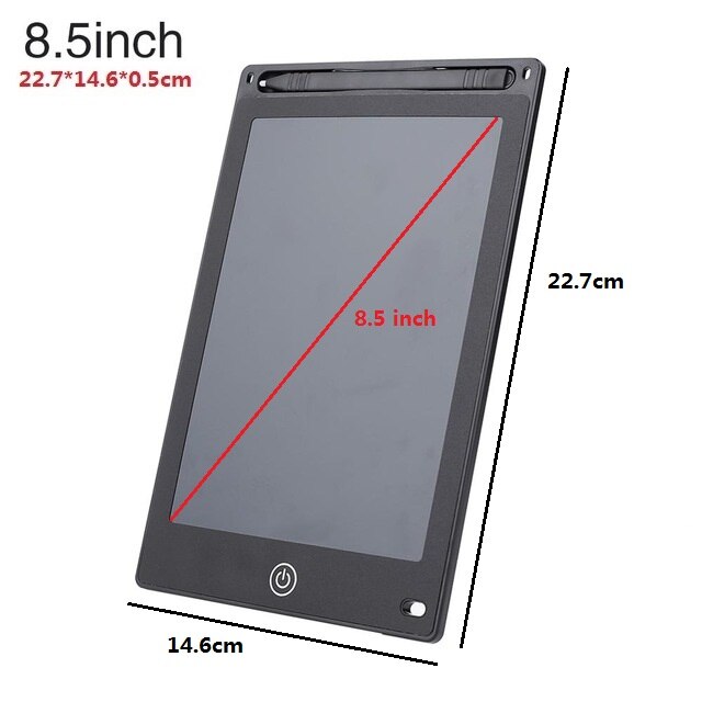 Tablette numérique Portable, écriture A3 A4 A5 pour enfants, tableau graphique LED, tableau à dessin, Graffiti, tableau Fluorescent peint à la main: 8.5 inches black