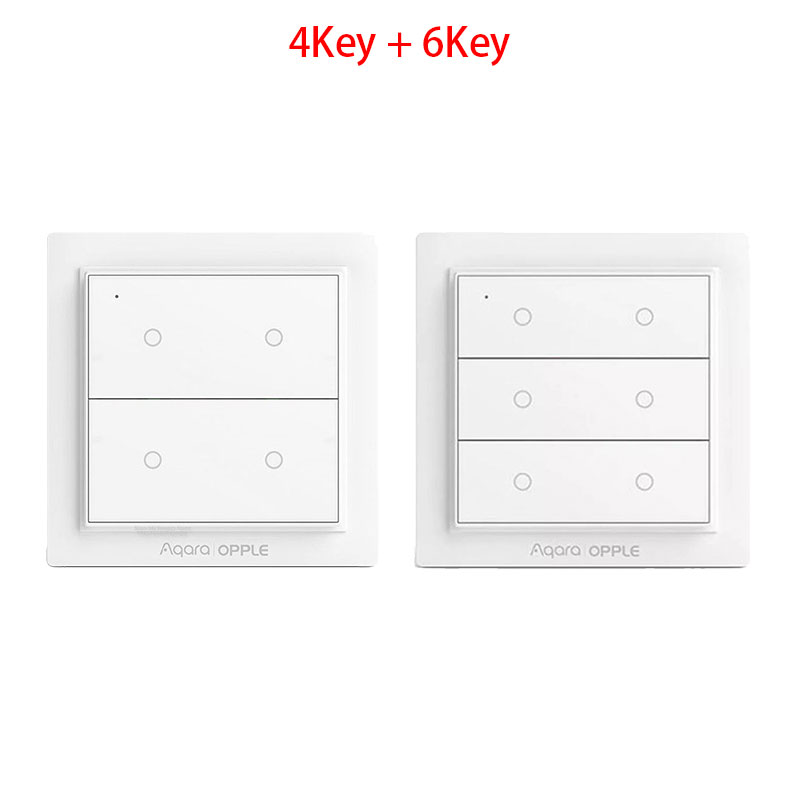 Original Aqara Opple Wireless Switch Zigbee 3.0 Smart Light Switch 2/4/6 Buttons APP Remote Control For Apple Homekit Mijia APP: 4Key and 6Key