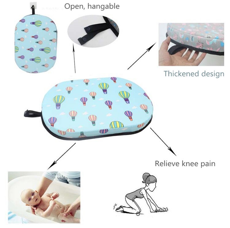 Baby Bad Kneeler Pad Antislip Baby Bad Mat Waterdicht Doek Afdrukken Cushioned Kneeler Comfortabele Dikke Knielen Kussen