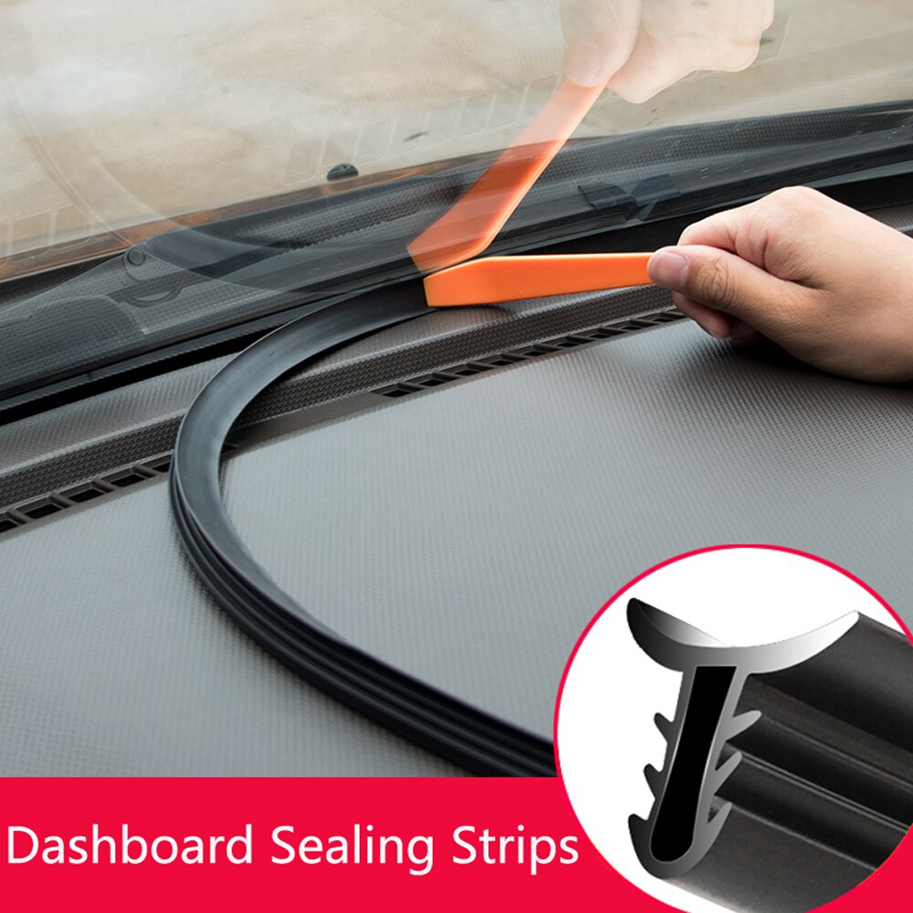 Bil dashboard tætningslister auto interiør lydisolering vejrstrimmel dashboard gummistribe bil styling sticker tilbehør
