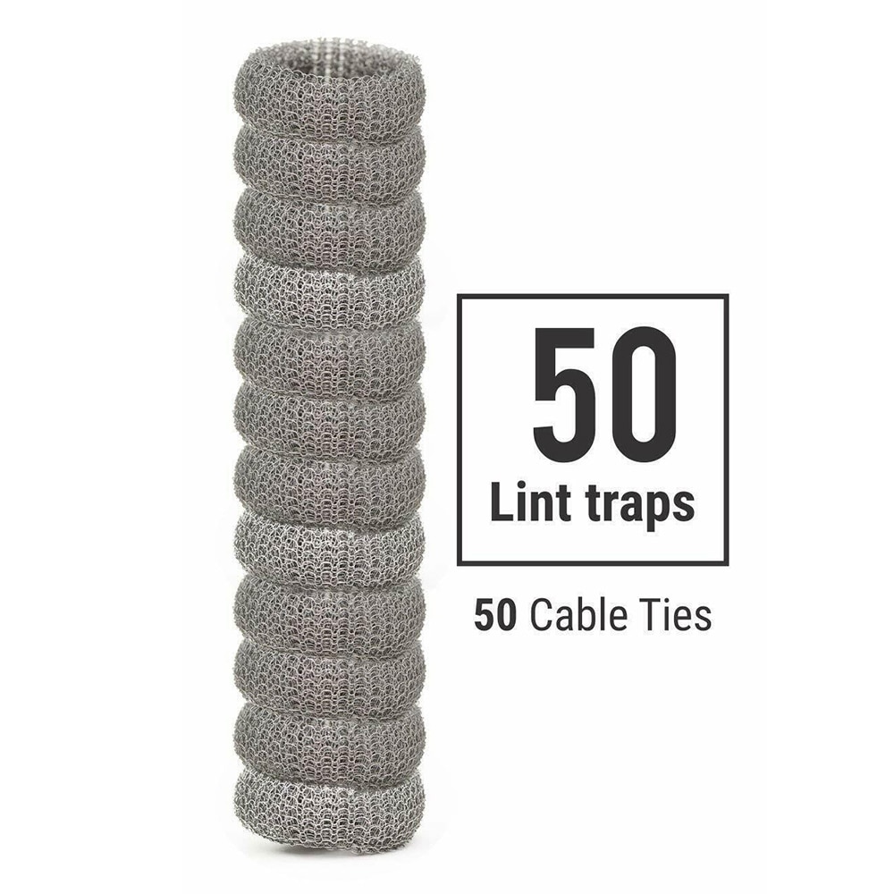 50PCS Washing Machine Lint Traps Rust-proof Clogging Prevention Snare Filter Stainless Steel Laundry Mesh Washer Hose Filter