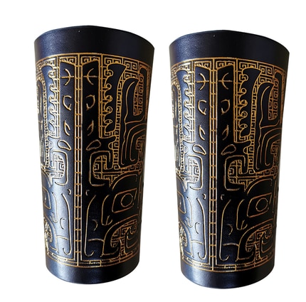 Ancient Hanfu Bracer Men's Hat Flat Top Eaves Hat Chinese Ming Dynasty Cosplay Accessories Hanfu Hat Bracer Armguards For Men: Style M