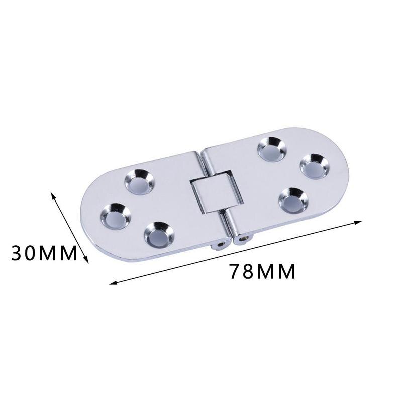 1PC Table Flap Hinge Zinc Alloy Hidden Furniture Folding Cabinet Hinges 80*30mm Thicken Concealed Supporting Screws