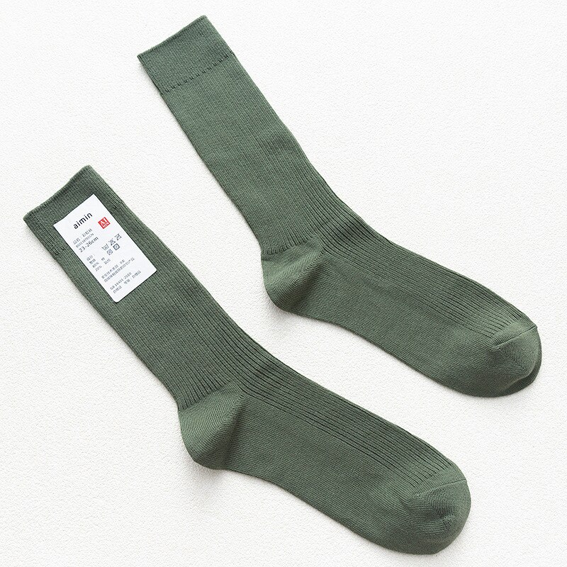 CHAOZHU Japanische Doppelnadeln Baumwolle Stricken Rippe Dünne Business Baumwolle Lange Herrensocken Stretch Casual Täglich Basic Markensocken: Dark Red