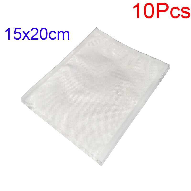 10 kpl/erä tyhjiötiiviste pussit rulla tyhjiö elintarvikepussi varastointi tiiviste pakkaussäiliö: 15 x 20cm 10 kpl