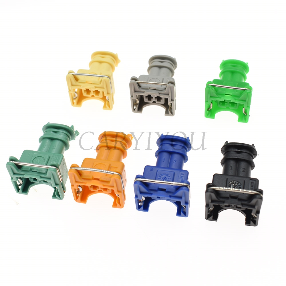 1 set 2-pins EV1 auto-brandstofinjector-stekkerconnector Junior Power Timer JPT Jetronic-kits 282189 -1 Voor auto groen blauw geel grijs