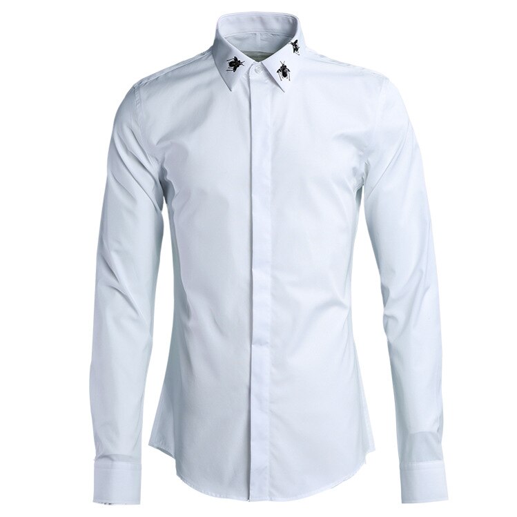 Sting handgemaakte kralen kleine bij heren hoogwaardige casual shirts lange mouwen katoen plus size ml  xl 2xl 3xl 4xl