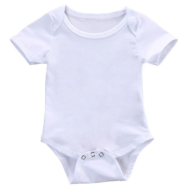 Sommar bebiskläder nyfödd småbarn spädbarn bebis pojke flicka kortärmad tröja graviditetsmeddelande tryck bodysuit outfit: Chunse / 3-6m