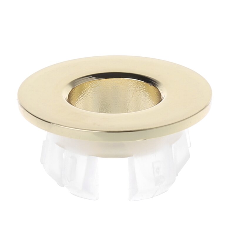 Bathroom Basin faucet Sink Overflow Cover Brass Six-foot Ring Insert Replacement Y4QC: Gold