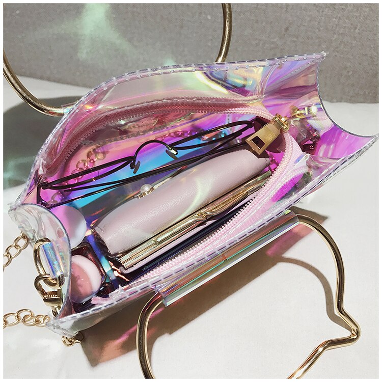 Pvc dames schoudertas satchel handtas crossbody satchel transparante schouder crossbody tassen
