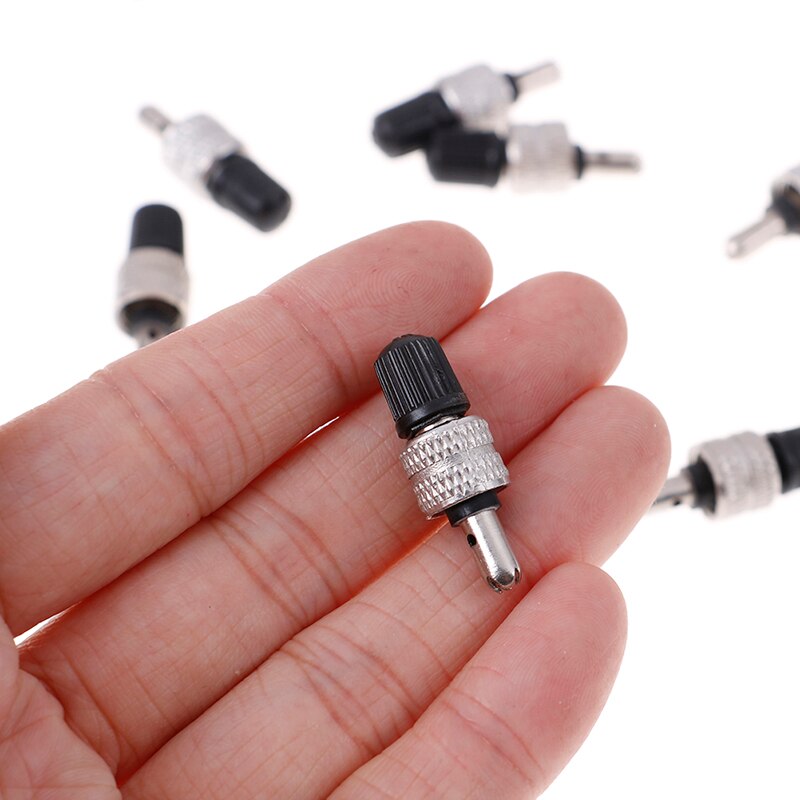 10Pcs Ottone Nichelato Ruota di Bicicletta del Centro di Valvola del Pneumatico con la Protezione Della Bicicletta Valvola Schrader Ultralight In Lega di Zinco MTB Mountain strada