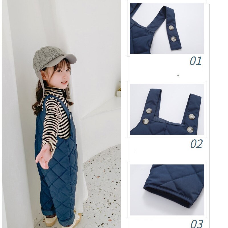 Jongens Meisjes Jumpsuit Overalls Baby Jongens Meisjes Effen Bib Broek Herfst Winter Warme Broek Kids Peuter Casual Broek