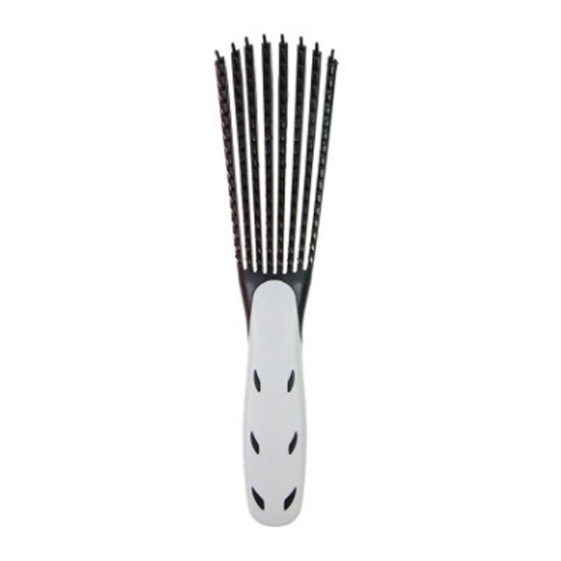 Hoofdhuid Massage Borstels Multifunctionele Badkamer Accessoires Octopus Kam 1Pcs Rubber Antislip Veelkleurige Detangling Hair Brush: Black white