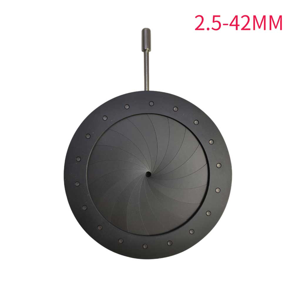 Microscopio de diafragma de apertura, instrumento óptico, condensador, diámetro de amplificación, Mini adaptador de cámara portátil de Metal, Iris óptico